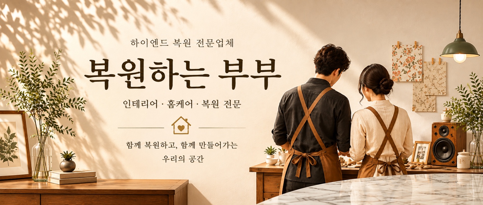 복원하는 부부의 인테리어·홈케어·복원 전문 브랜드 소개 이미지